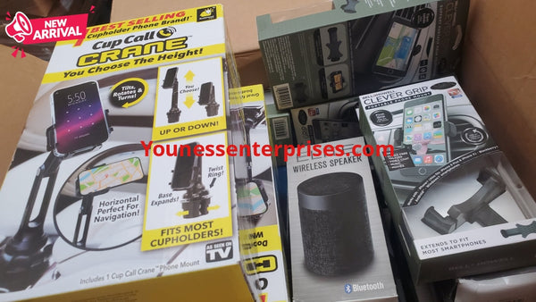 Lot Of Elite Bluetooth Speakers(7) Clever Grip Phone Mount(6) And Cup Call Crane Mounts(3) 16Pcs