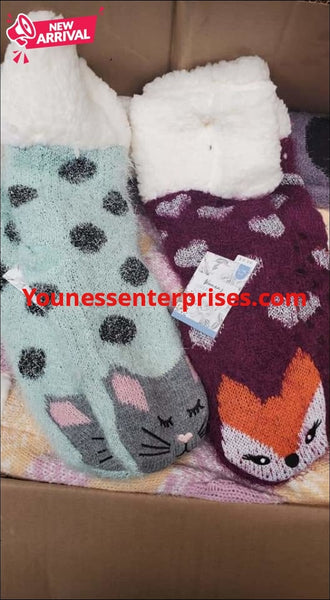 Shopify Auction Lot Assortment Of Womans Slipper Socks 25 Pairs-556211-332116