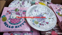 Shopify Auction (03/02/22 Auction) Lot Of Hello Kitty Party Supplies Paper Plates Napkins Straws 126